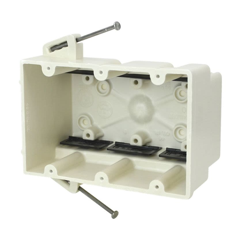 ALLIED MOULDED PRODUCTS 3300-NK 46.0CU-IN VOLUME ANGLED MID-NAILS SWITCH AND OUTLET BOX